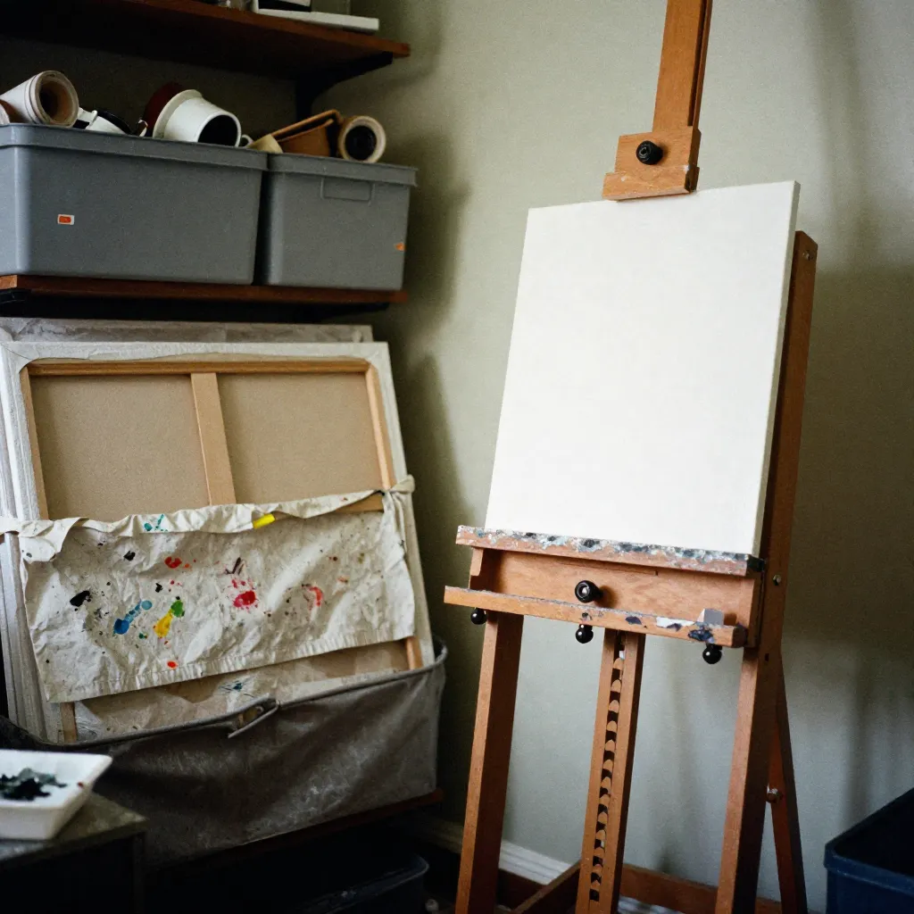 Dedicated creative workspace with organized layout