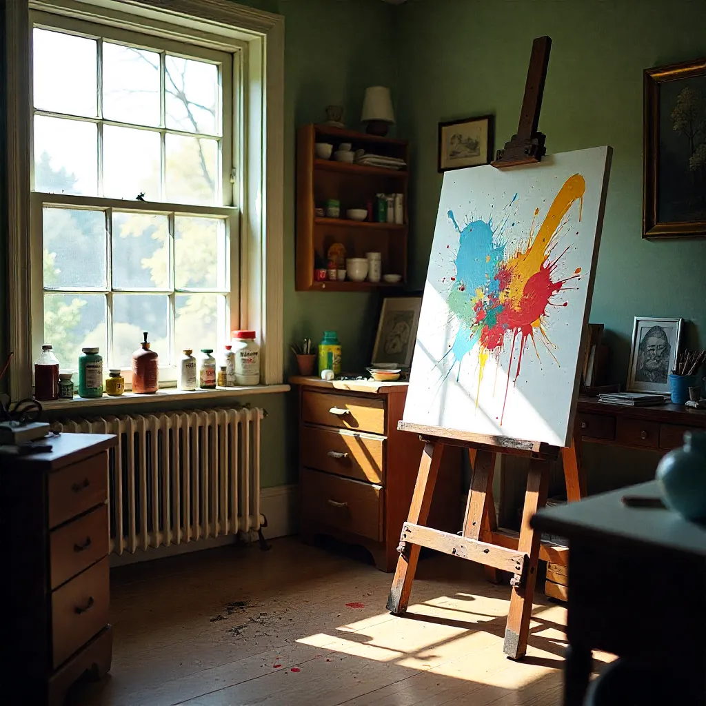 Technical blueprint view of room configuration